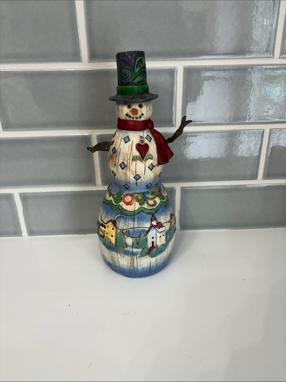 Jim Shore Heartwood Creek "Winter's Light" Snowman Figurine